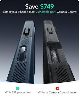 Foto 3 | Funda De Teléfono Esr Cyber Series Para Iphone 16 Pro, Color Azul Marino - Venta Internacional.