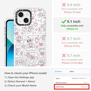 Foto 2 | Funda De Teléfono Mosnovo Para Iphone 13 Buffertech 2m Drop Clear - Venta Internacional.