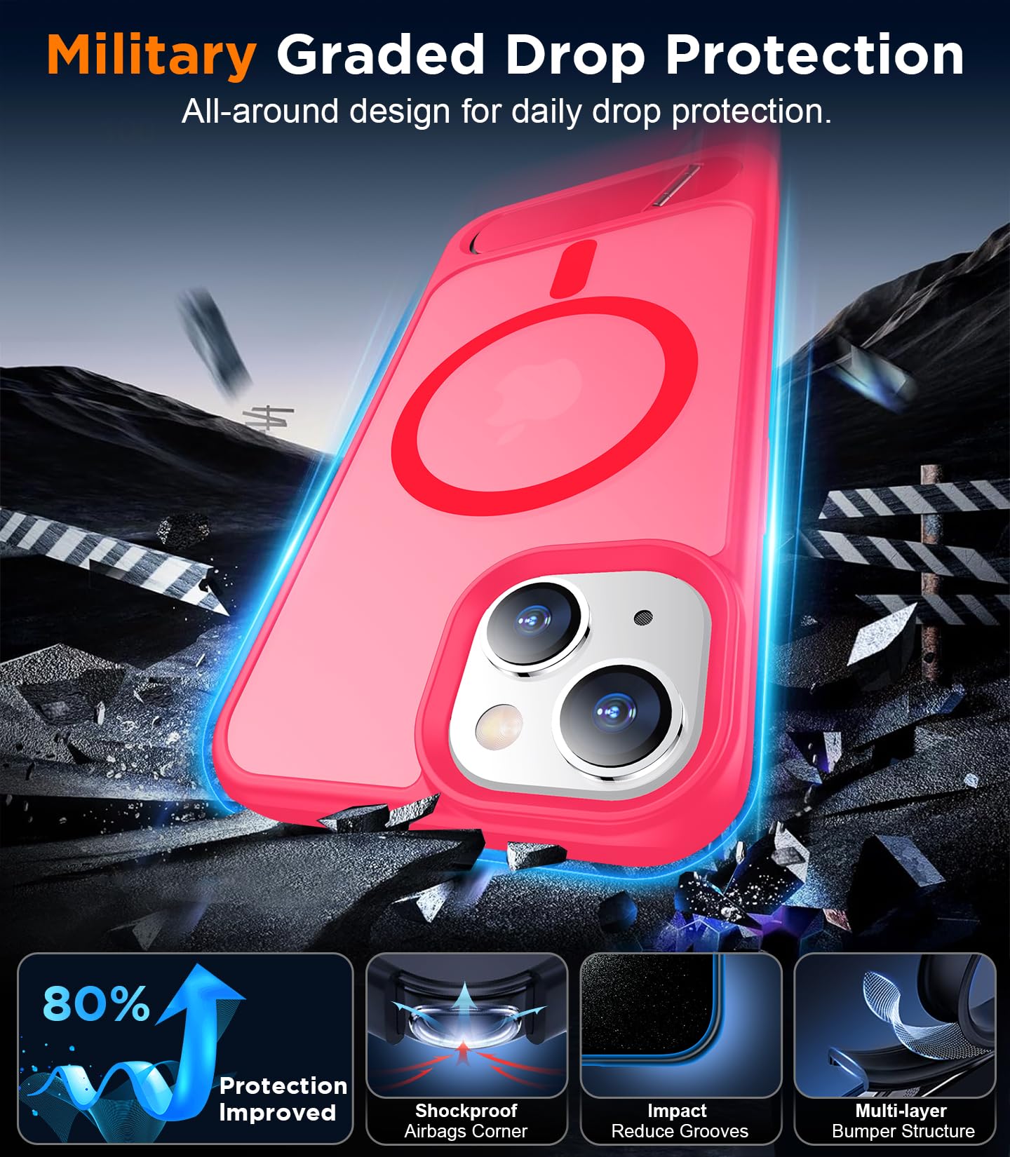 Foto 4 pulgar | Funda Magnética Temdan Compatible Con Iphone 14/13 6.1 - Venta Internacional.