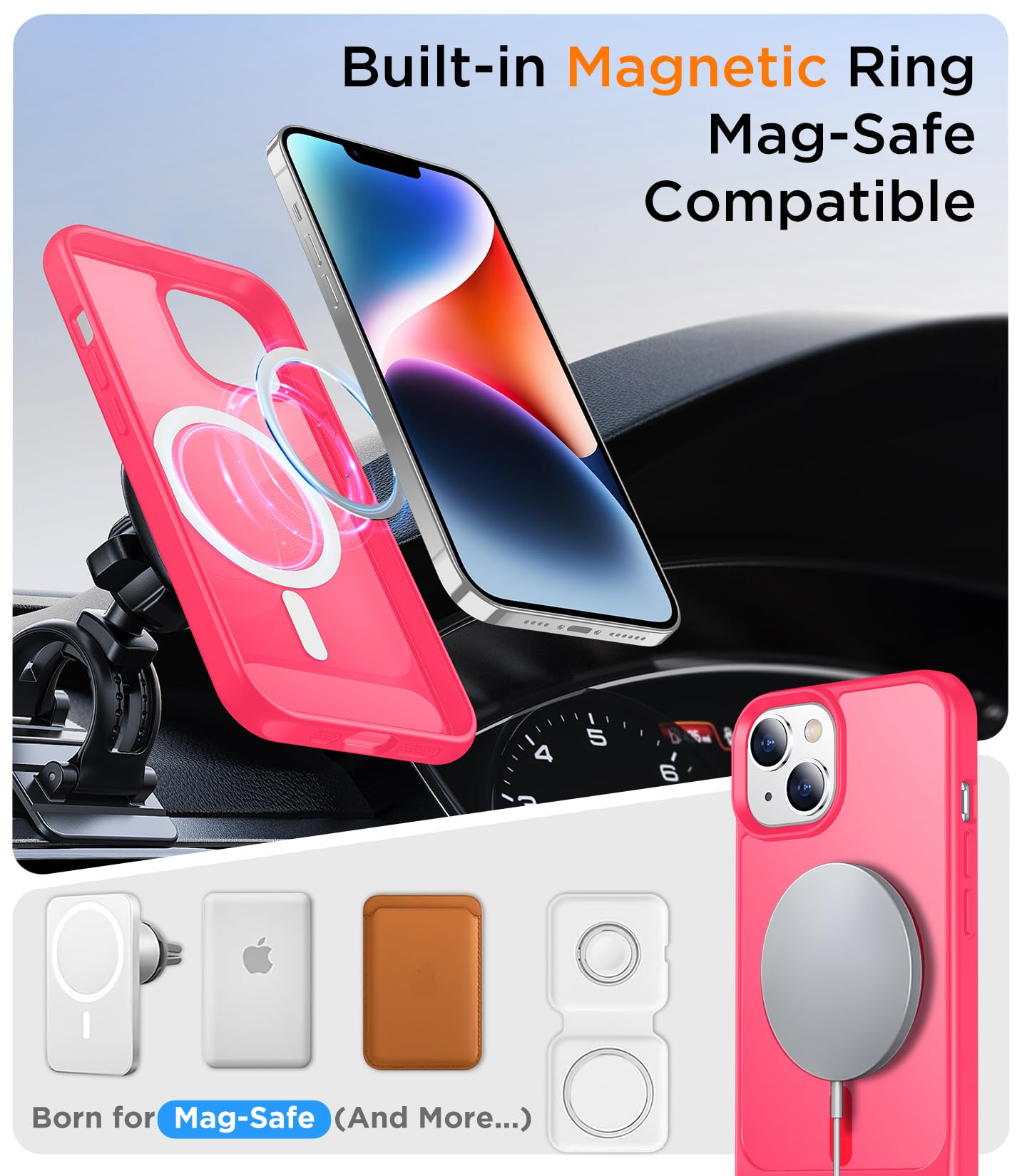 Foto 6 pulgar | Funda Magnética Temdan Compatible Con Iphone 14/13 6.1 - Venta Internacional.
