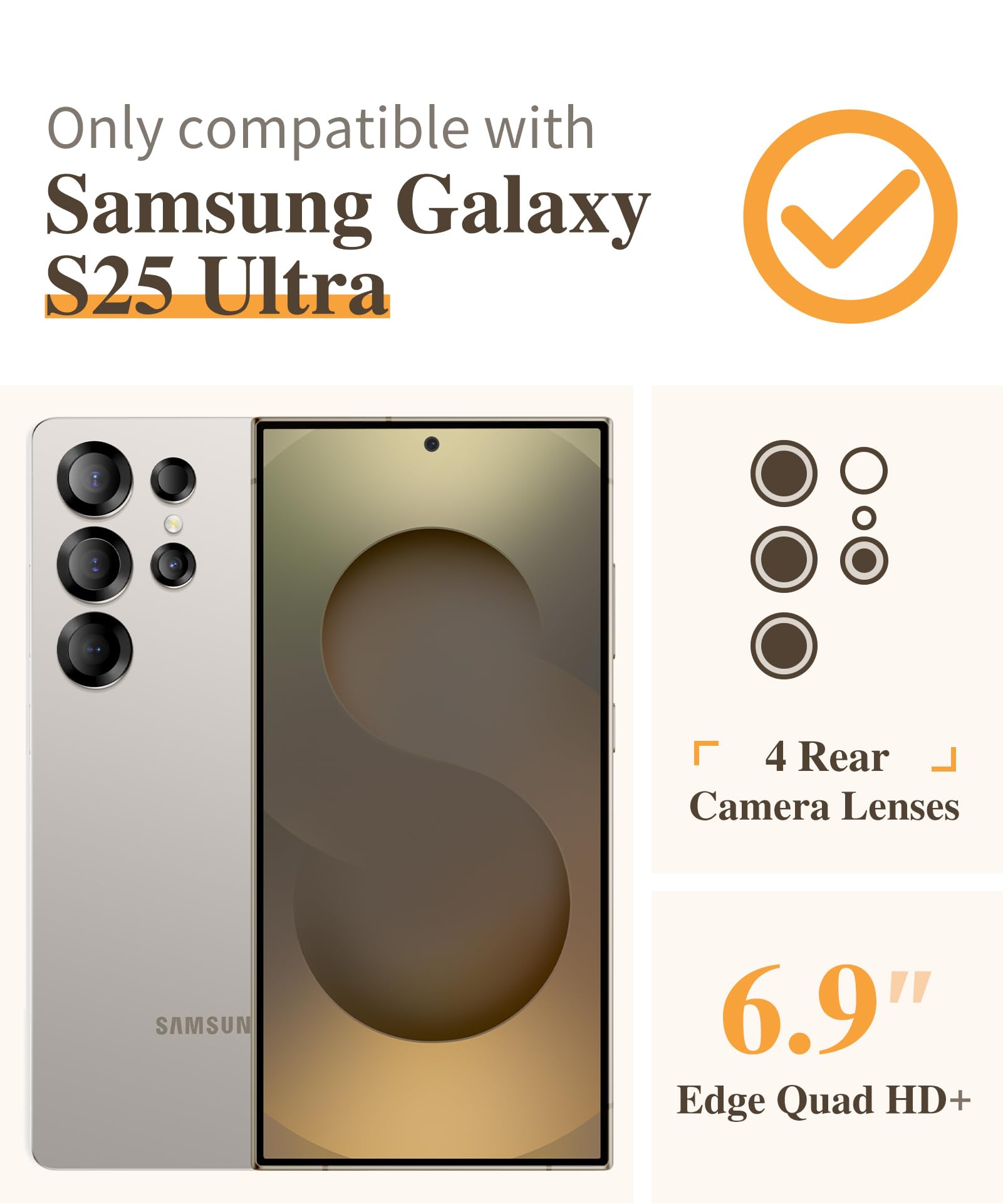 Foto 3 pulgar | Funda De Teléfono Gviewin Para Samsung Galaxy S25 Ultra 2025 6.9 - Venta Internacional.