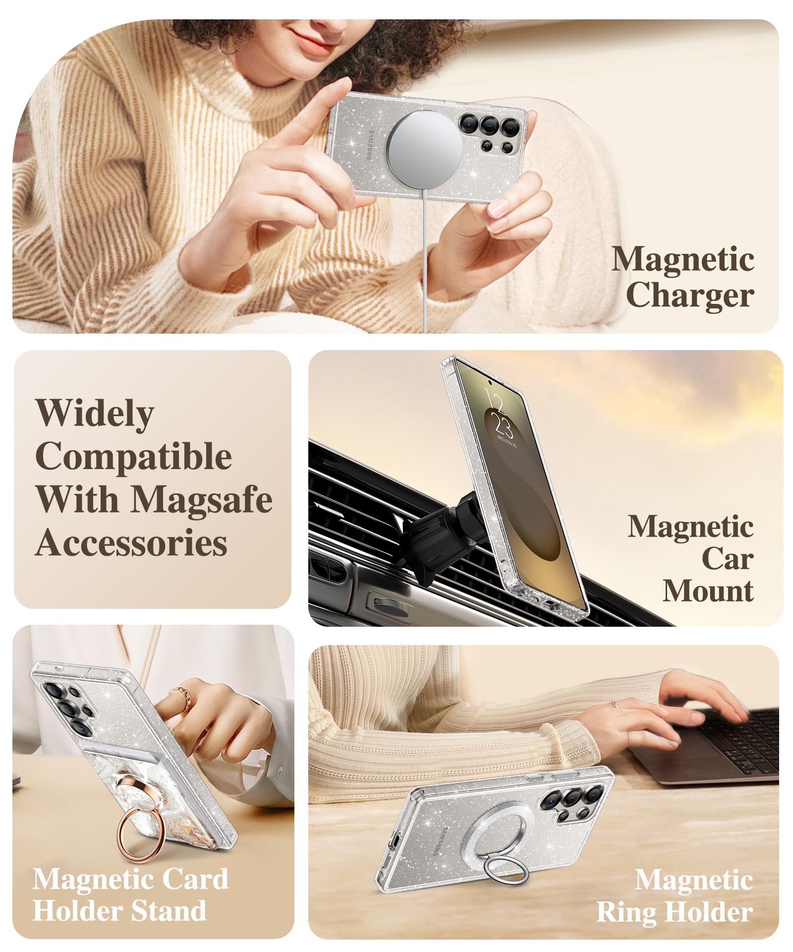 Foto 5 pulgar | Funda De Teléfono Gviewin Para Samsung Galaxy S25 Ultra 2025 6.9 - Venta Internacional.