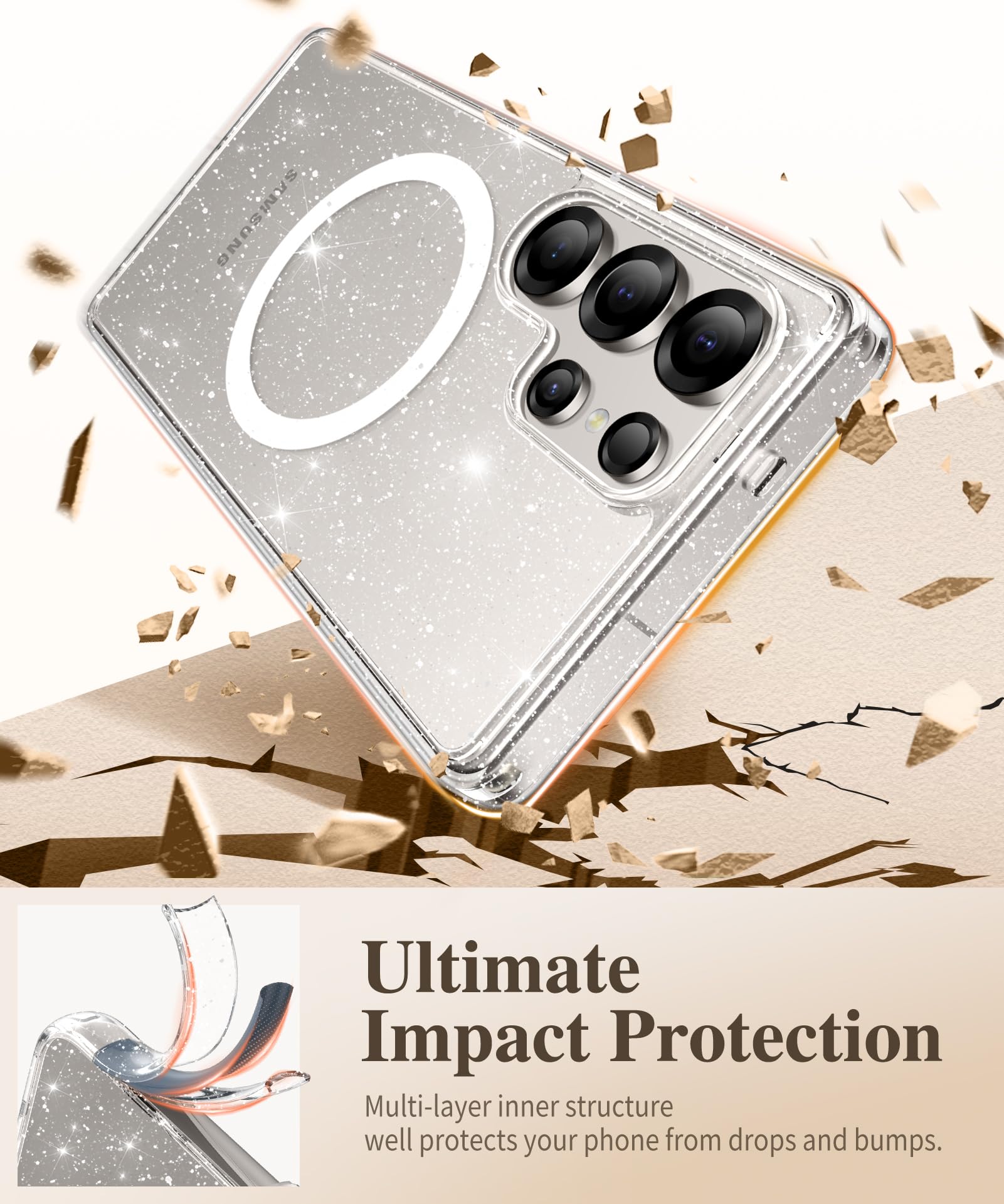 Foto 7 pulgar | Funda De Teléfono Gviewin Para Samsung Galaxy S25 Ultra 2025 6.9 - Venta Internacional.
