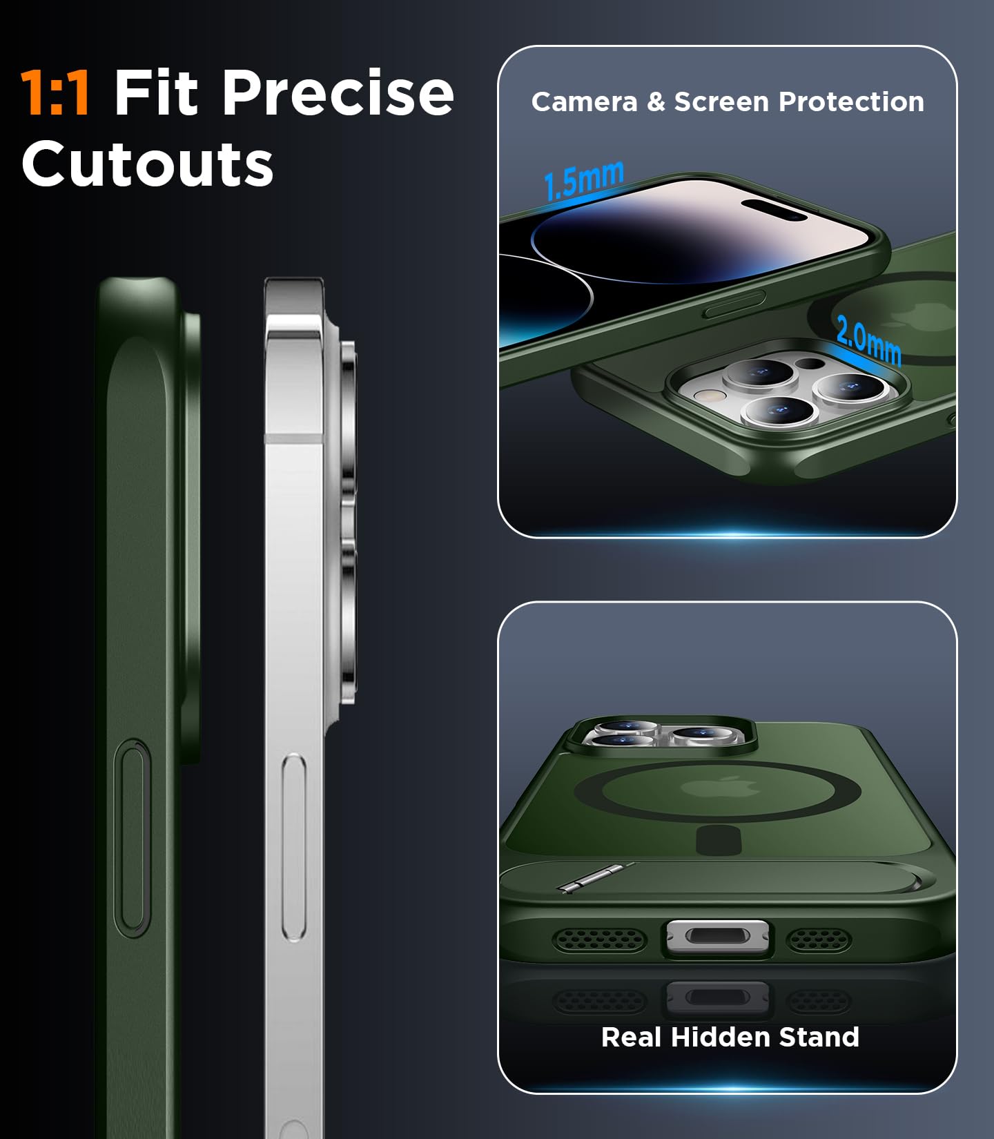 Foto 7 pulgar | Funda De Teléfono Temdan Magnetic Compatible Con Iphone 14 Pro - Venta Internacional.