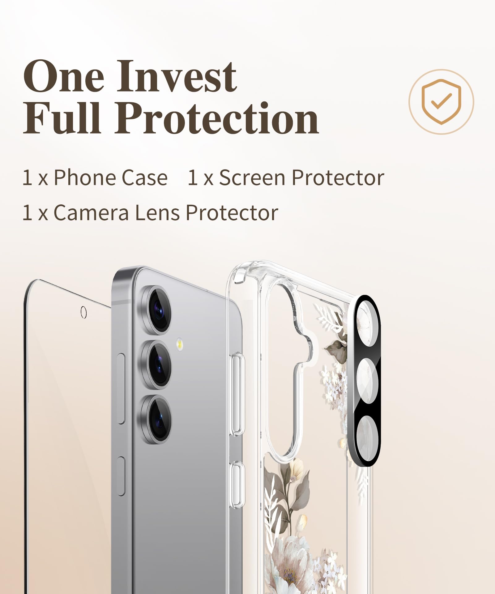 Foto 8 pulgar | Funda De Teléfono Gviewin Para Samsung Galaxy S25 Con Protector De Pantalla - Venta Internacional.