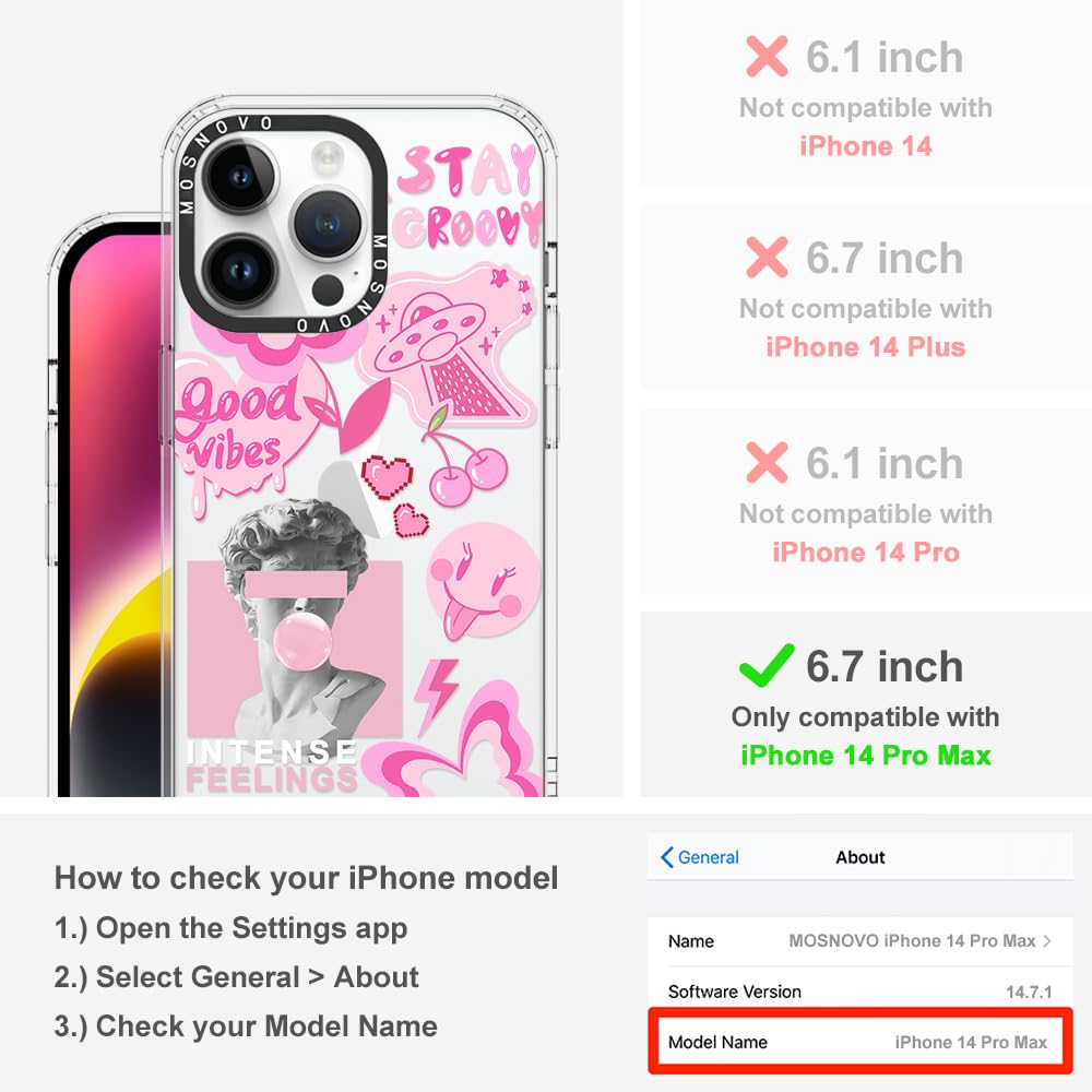 Foto 2 | Funda De Teléfono Mosnovo Para Iphone 14 Pro Max Buffertech Pink - Venta Internacional.