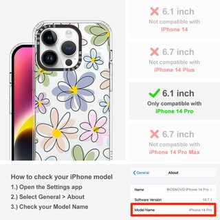 Foto 2 | Funda De Teléfono Mosnovo Para Iphone 14 Pro Buffertech Clear Tpu - Venta Internacional.
