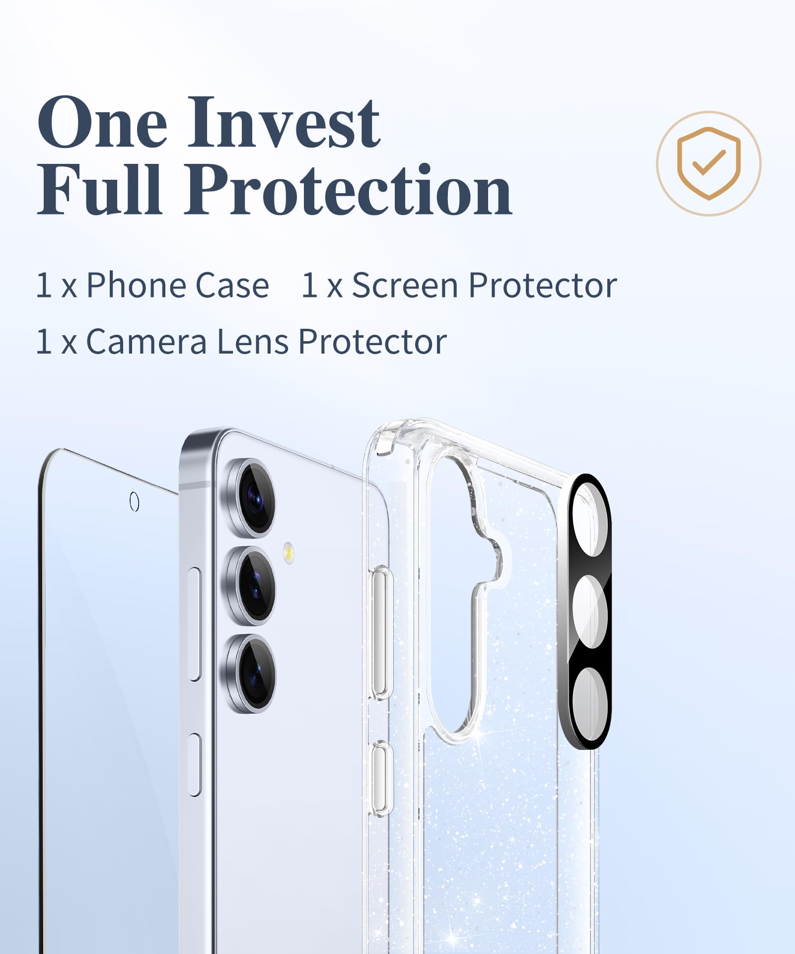 Foto 8 pulgar | Funda De Teléfono Gviewin Para Samsung Galaxy S25 Con Protector De Pantalla - Venta Internacional.