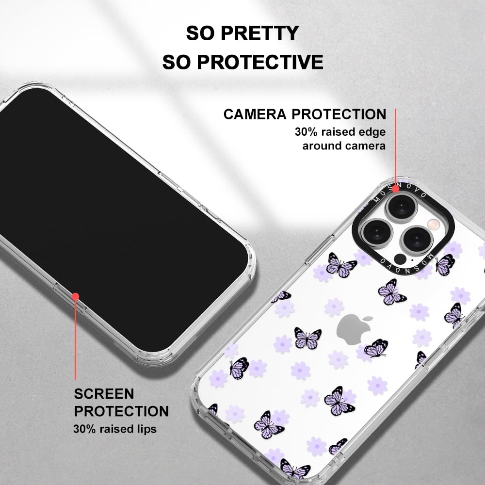 Foto 4 | Funda De Teléfono Mosnovo Para Iphone 15 Pro Max Lila Butterfly - Venta Internacional.
