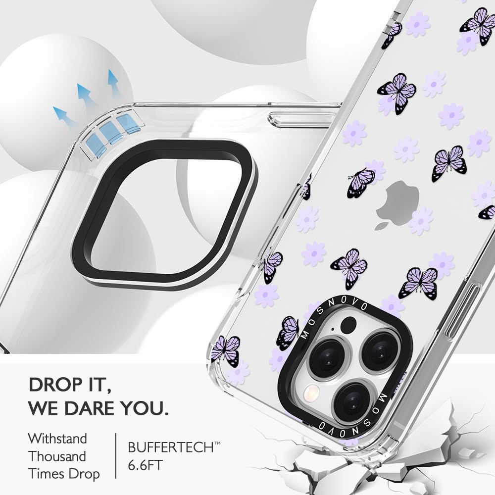 Foto 5 | Funda De Teléfono Mosnovo Para Iphone 15 Pro Max Lila Butterfly - Venta Internacional.