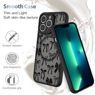 Foto 5 | Funda De Teléfono Aigomara Para Iphone 13 Pro Con Cinta Negra Magsafe - Venta Internacional.
