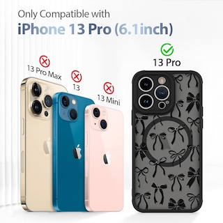 Foto 6 | Funda De Teléfono Aigomara Para Iphone 13 Pro Con Cinta Negra Magsafe - Venta Internacional.