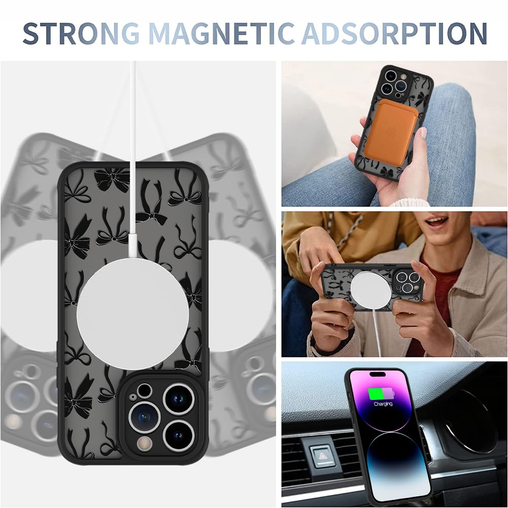 Foto 4 pulgar | Funda De Teléfono Aigomara Para Iphone 14 Pro Con Cinta Negra Magsafe - Venta Internacional.