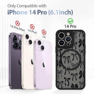 Foto 6 | Funda De Teléfono Aigomara Para Iphone 14 Pro Con Cinta Negra Magsafe - Venta Internacional.