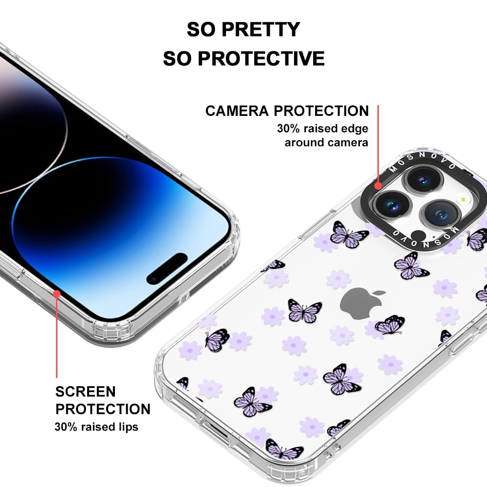 Foto 5 pulgar | Funda De Teléfono Mosnovo Para Iphone 14 Pro Max Lila Butterfly - Venta Internacional.