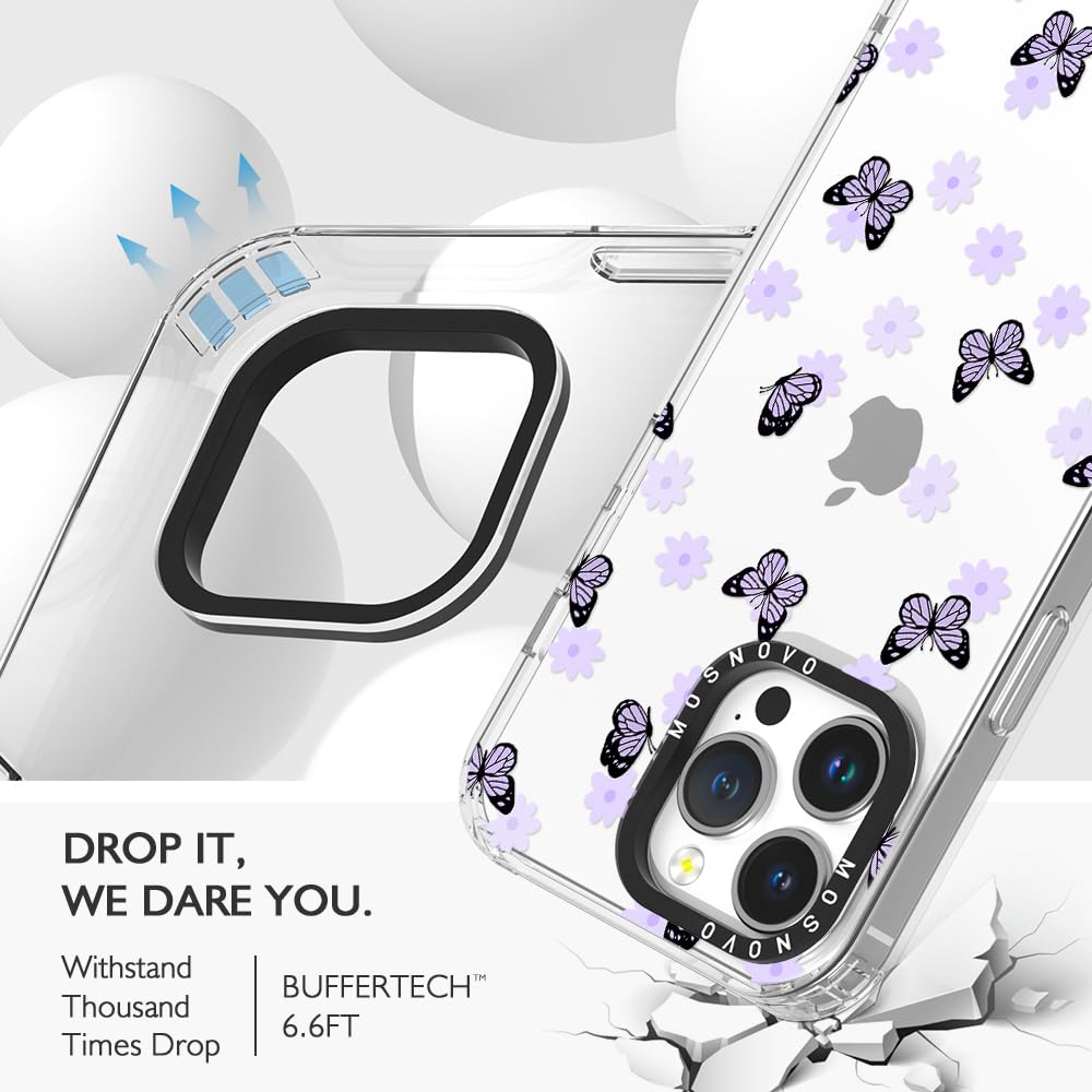 Foto 5 | Funda De Teléfono Mosnovo Para Iphone 14 Pro Max Lila Butterfly - Venta Internacional.