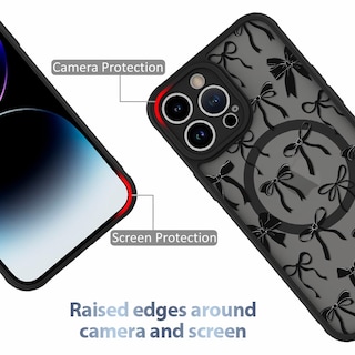 Foto 2 | Funda De Teléfono Aigomara Para Iphone 15 Pro Con Cinta Negra Magsafe - Venta Internacional.