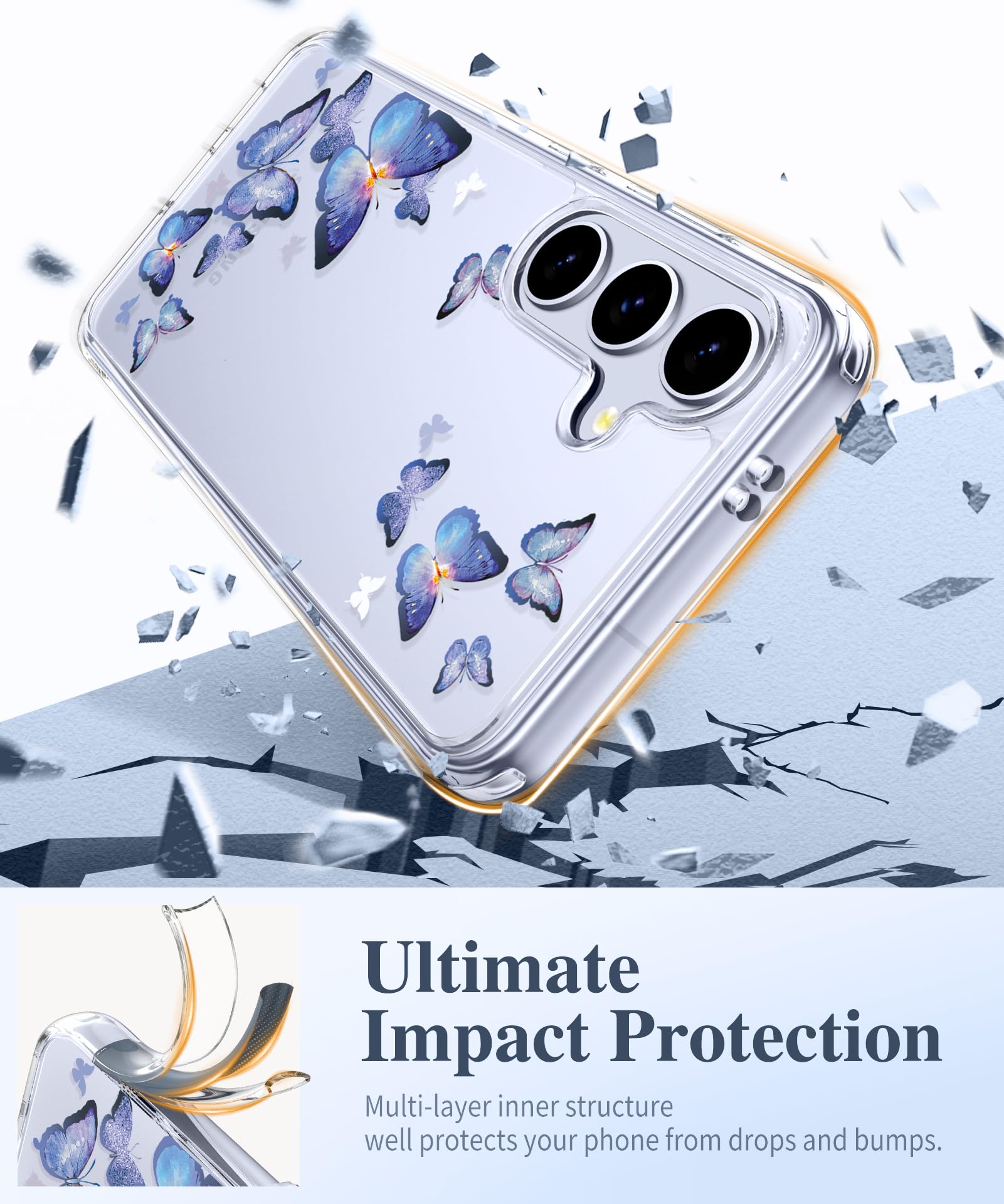 Foto 4 | Funda De Teléfono Gviewin Para Samsung Galaxy S25 Plus Con Protector - Venta Internacional.