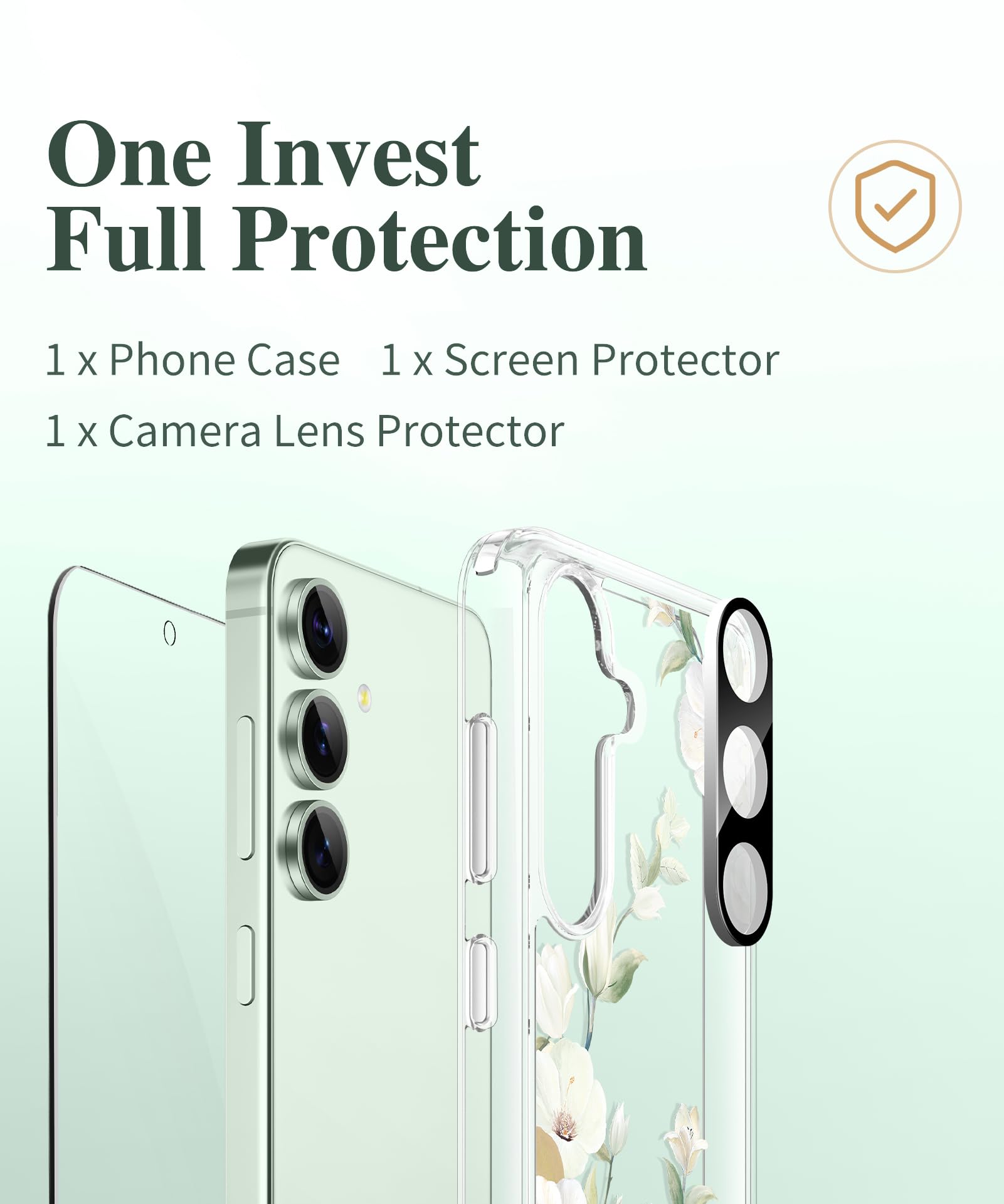 Foto 8 pulgar | Funda De Teléfono Gviewin Para Samsung Galaxy S25 Con Protector De Pantalla - Venta Internacional.