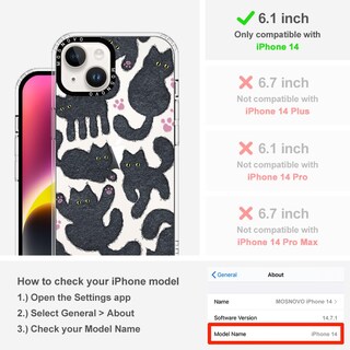 Foto 2 | Funda De Teléfono Mosnovo Para Iphone 14 Buffertech 2m Drop Black - Venta Internacional.