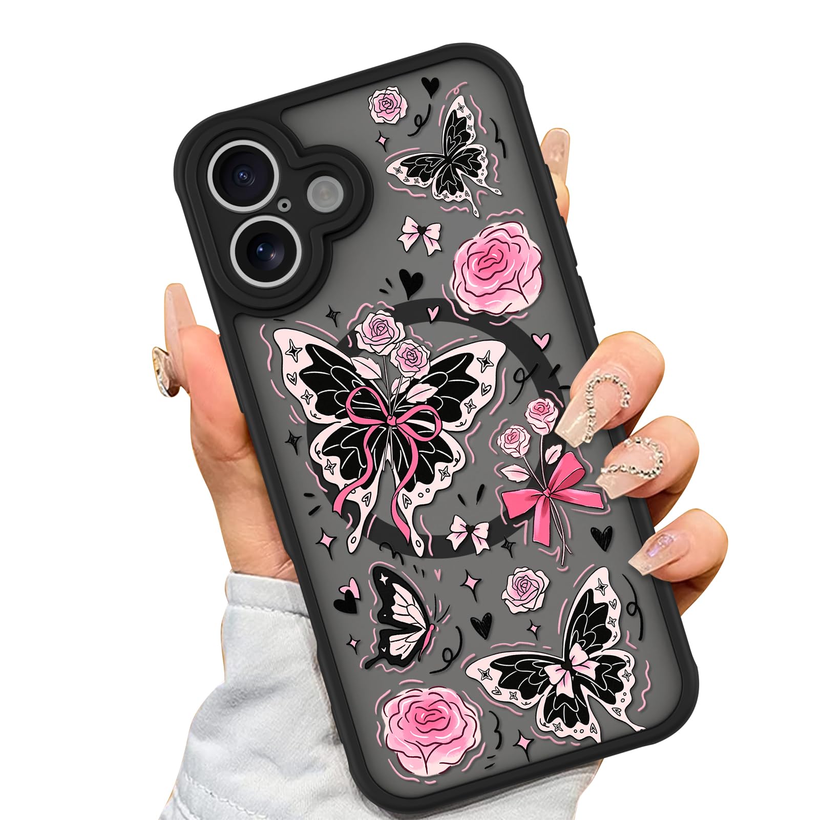 Foto 2 pulgar | Funda De Teléfono Aigomara Para Iphone 16 Plus Con Magsafe Butterfly - Venta Internacional.