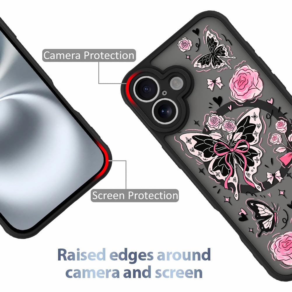 Foto 3 pulgar | Funda De Teléfono Aigomara Para Iphone 16 Plus Con Magsafe Butterfly - Venta Internacional.