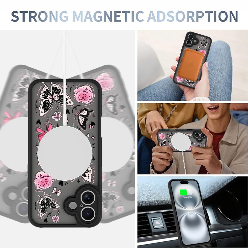 Foto 4 pulgar | Funda De Teléfono Aigomara Para Iphone 16 Plus Con Magsafe Butterfly - Venta Internacional.