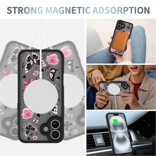 Foto 3 | Funda De Teléfono Aigomara Para Iphone 16 Plus Con Magsafe Butterfly - Venta Internacional.