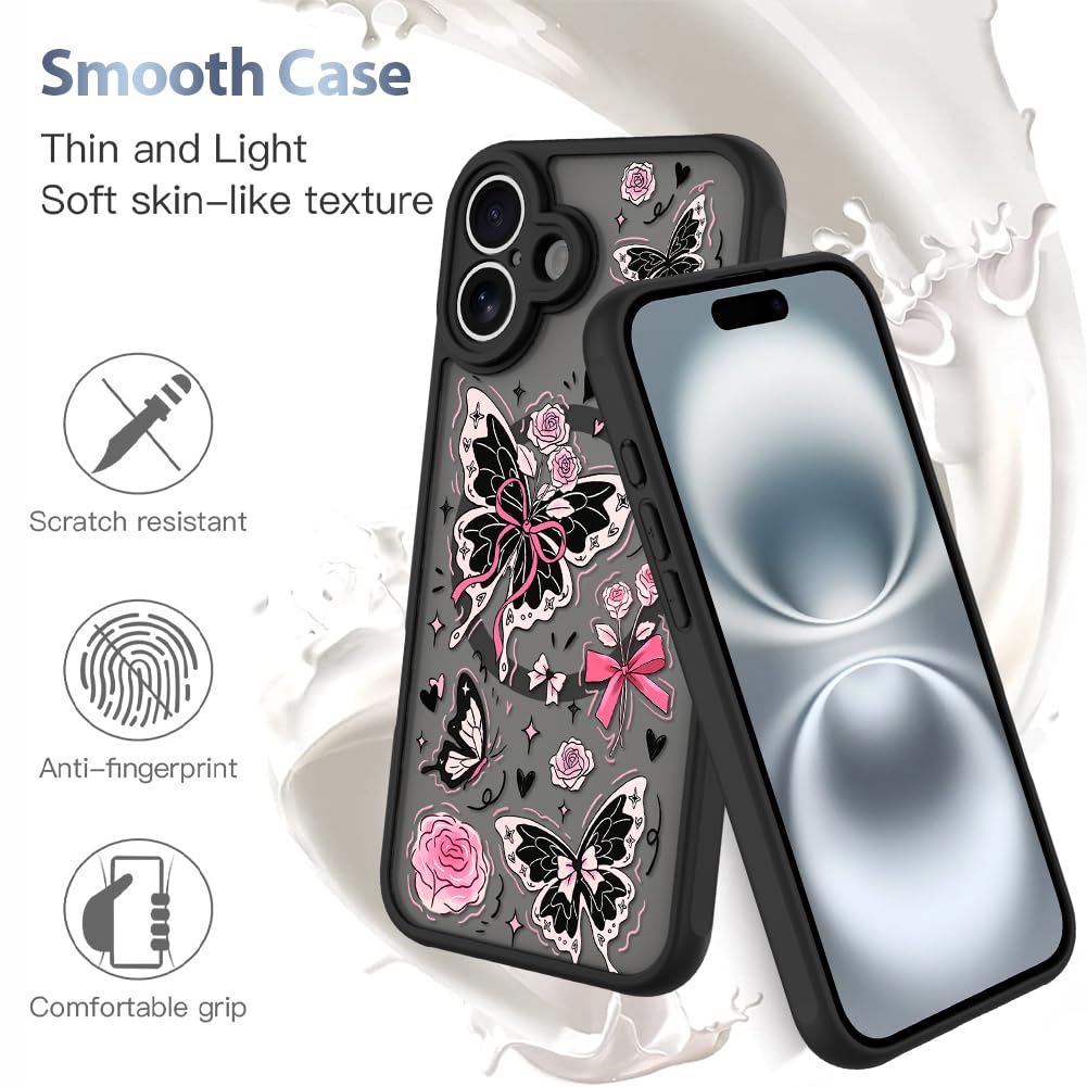 Foto 6 pulgar | Funda De Teléfono Aigomara Para Iphone 16 Plus Con Magsafe Butterfly - Venta Internacional.