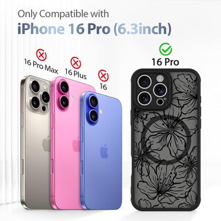 Foto 6 | Funda De Teléfono Aigomara Para Iphone 16 Pro Con Magsafe Blooming Flowers - Venta Internacional.