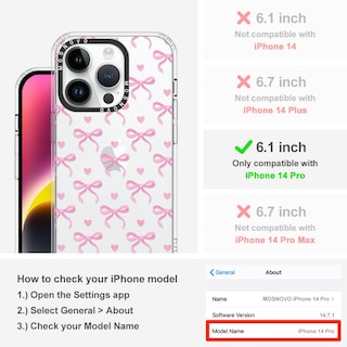 Foto 2 | Funda De Teléfono Mosnovo Para Iphone 14 Pro Buffertech 2m Drop Clear - Venta Internacional.