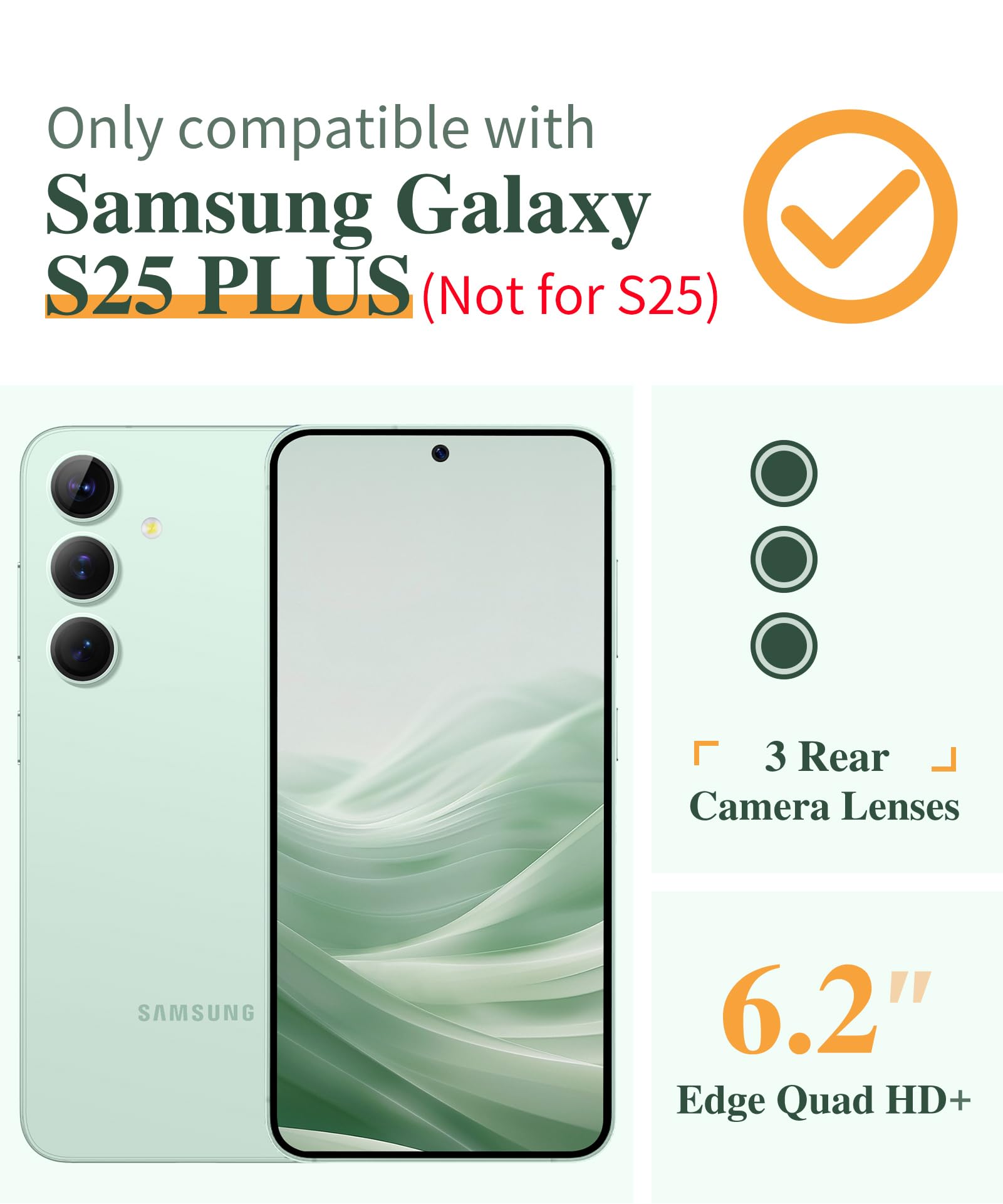 Foto 3 pulgar | Funda De Teléfono Gviewin Para Samsung Galaxy S25 Plus Con Protector - Venta Internacional.