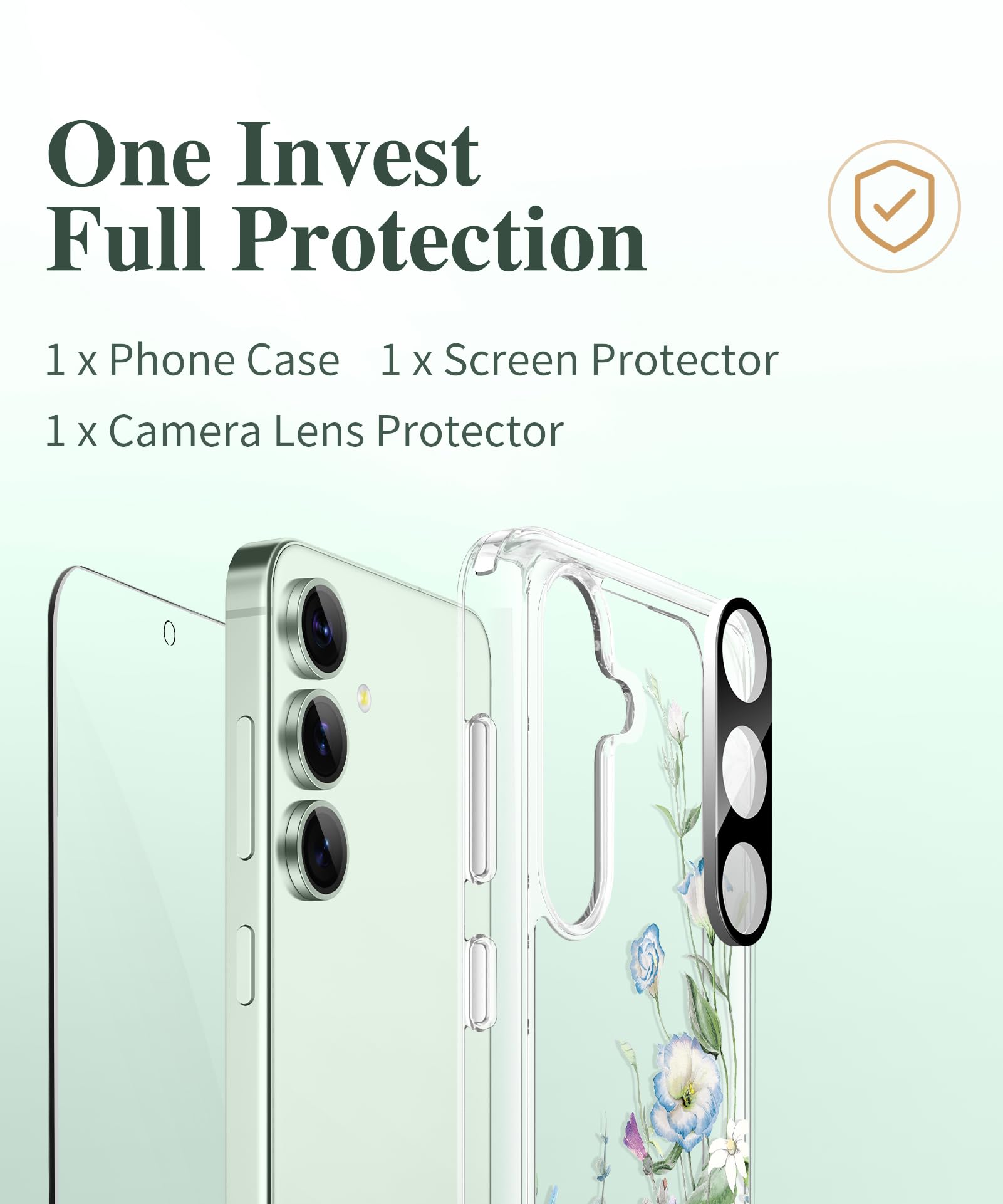 Foto 8 pulgar | Funda De Teléfono Gviewin Para Samsung Galaxy S25 Plus Con Protector - Venta Internacional.