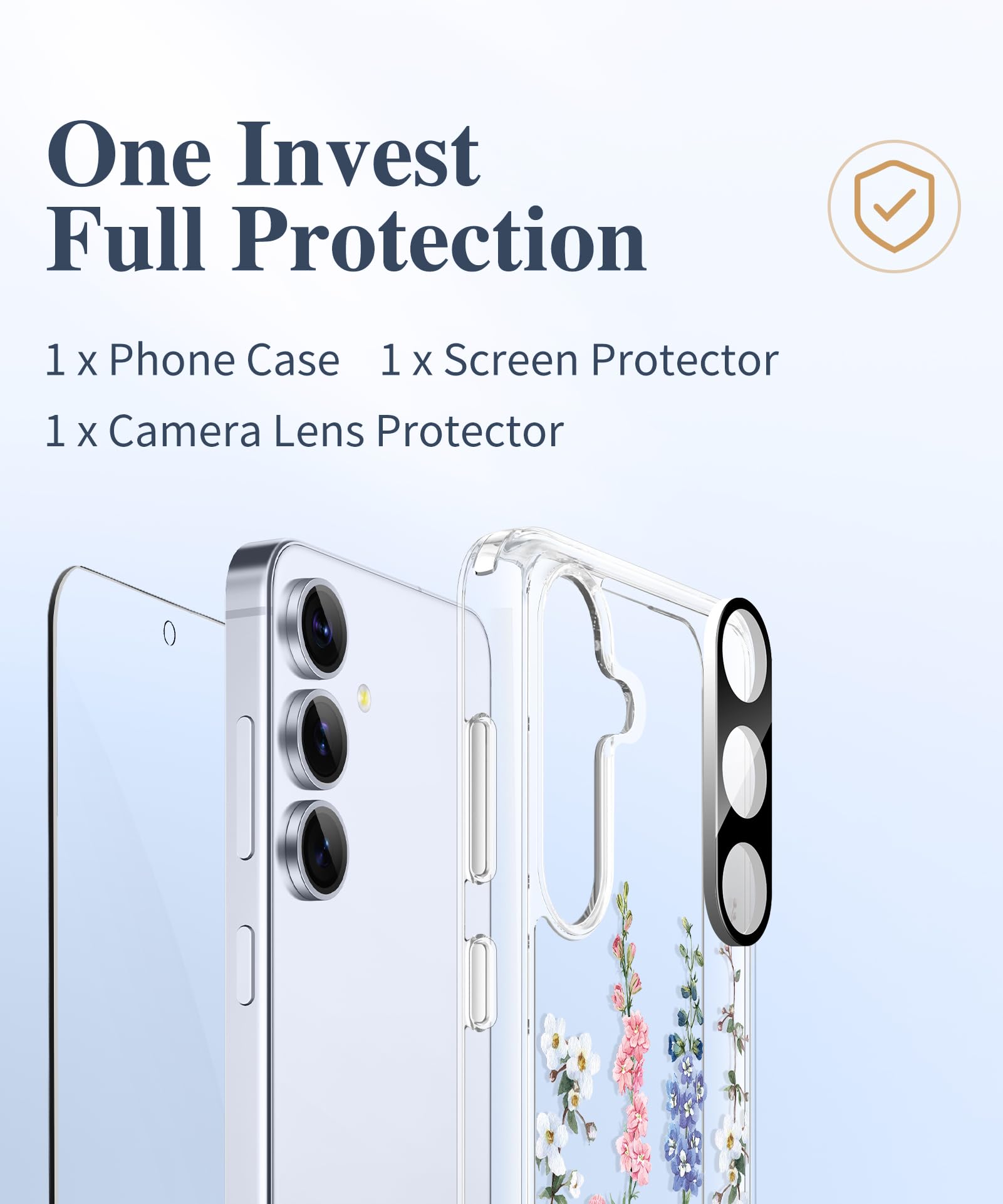 Foto 8 pulgar | Funda De Teléfono Gviewin Para Samsung Galaxy S25 Con Protector De Pantalla - Venta Internacional.