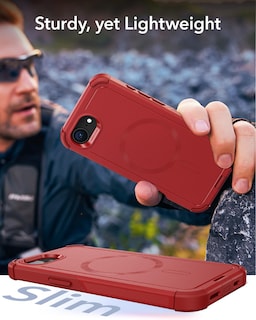 Foto 7 | Funda De Teléfono Esr Cyber Series Para Iphone 16e Con Magsafe Red - Venta Internacional.
