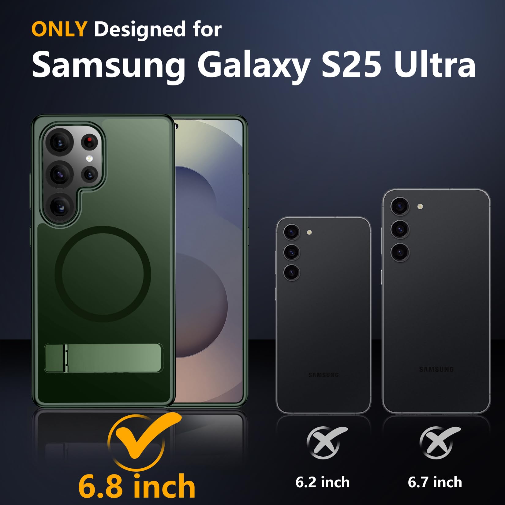 Foto 3 pulgar | Funda Magnética Spidercase Para Samsung Galaxy S25 Ultra Green - Venta Internacional.