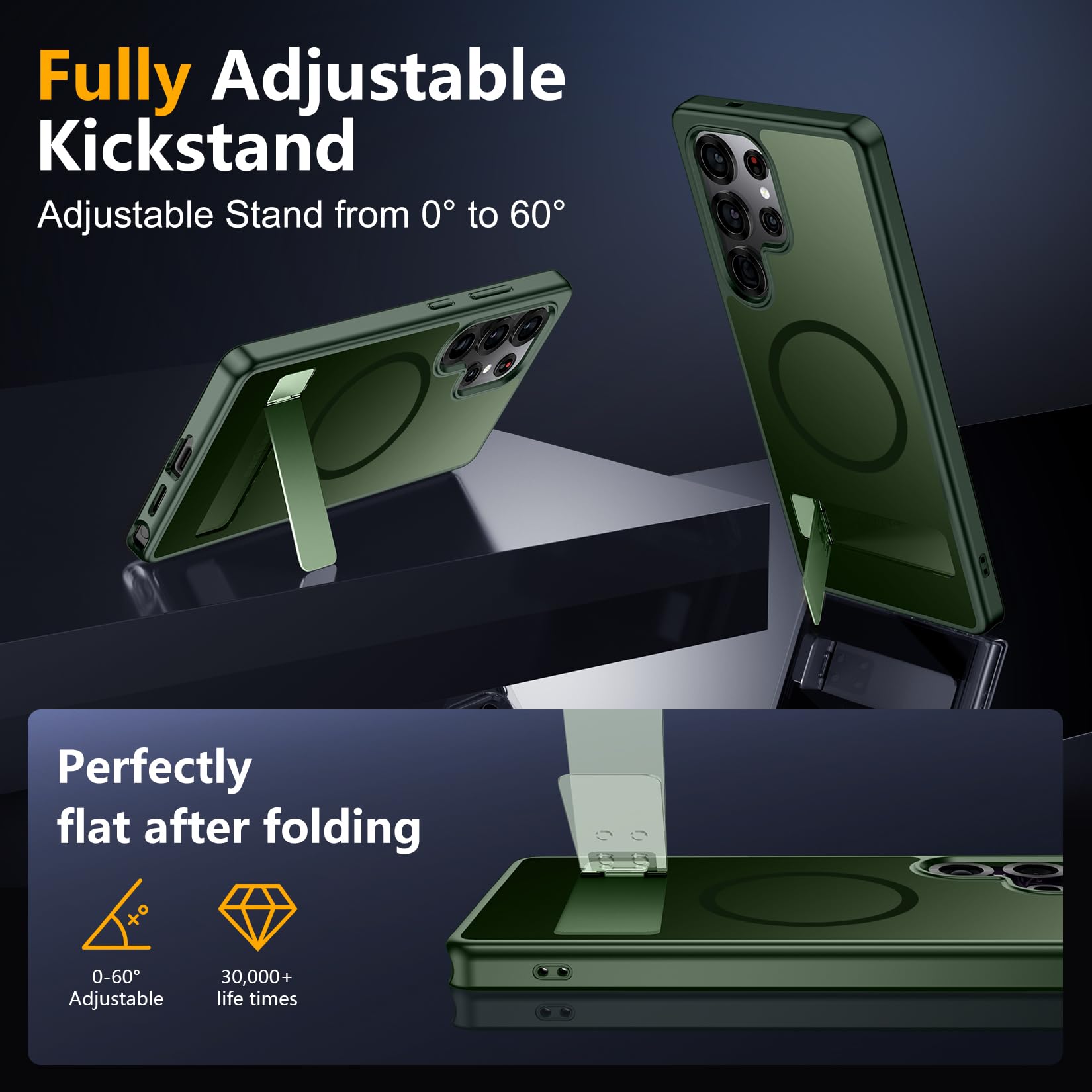 Foto 7 pulgar | Funda Magnética Spidercase Para Samsung Galaxy S25 Ultra Green - Venta Internacional.
