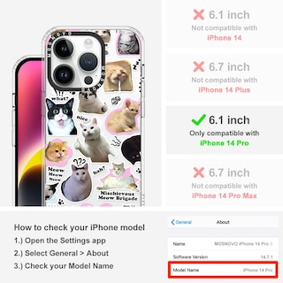 Foto 2 | Funda De Teléfono Mosnovo Para Iphone 14 Pro Buffertech 2m Drop Clear - Venta Internacional.