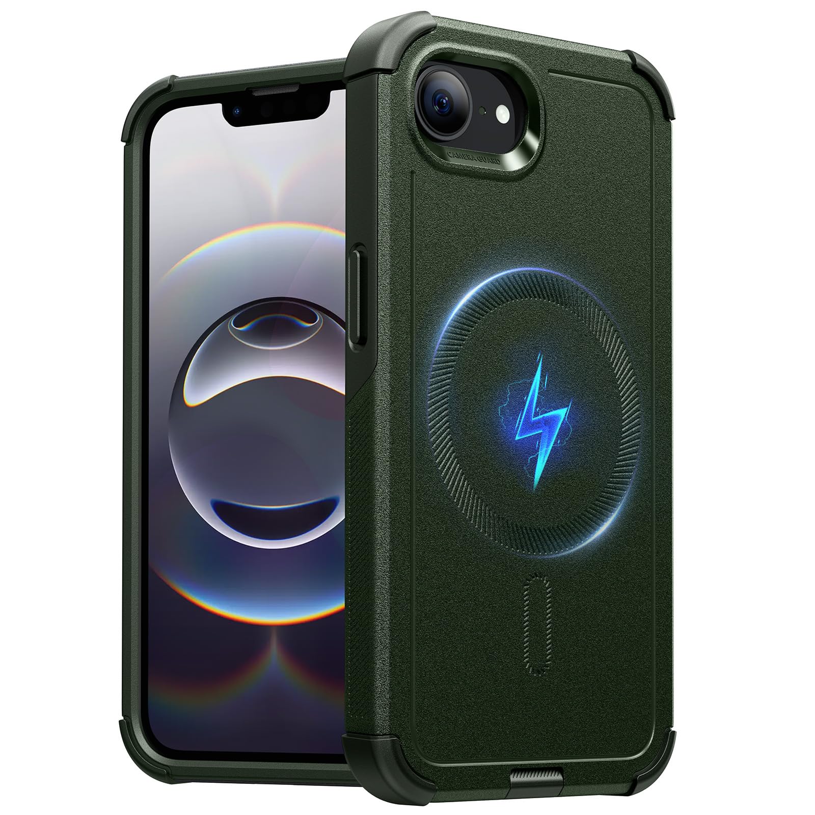 Funda Esr Para Iphone 16e Cyber Series Con Magsafe Army Green - Venta Internacional.