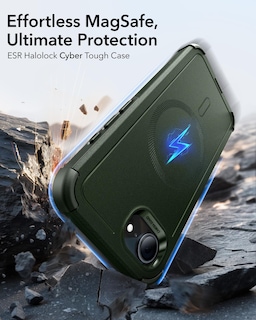 Foto 2 | Funda Esr Para Iphone 16e Cyber Series Con Magsafe Army Green - Venta Internacional.