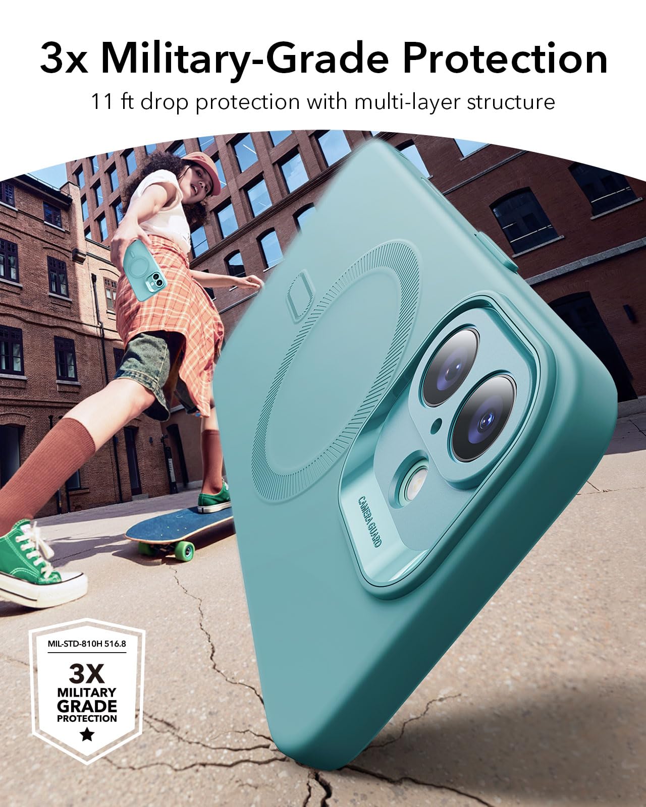 Foto 5 pulgar | Funda Esr Para Iphone 16 Plus Con Magsafe, Color Verde Azulado A Prueba De Golpes - Venta Internacional.