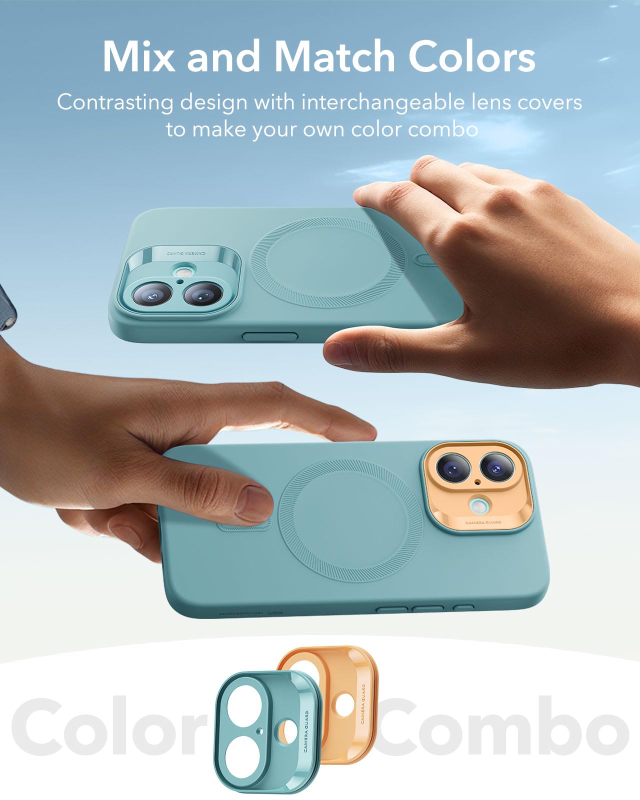Foto 8 pulgar | Funda Esr Para Iphone 16 Plus Con Magsafe, Color Verde Azulado A Prueba De Golpes - Venta Internacional.