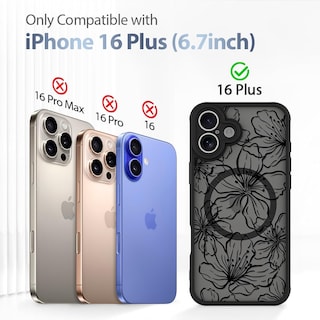 Foto 6 | Funda De Teléfono Aigomara Para Iphone 16 Plus Con Magsafe Flowers - Venta Internacional.