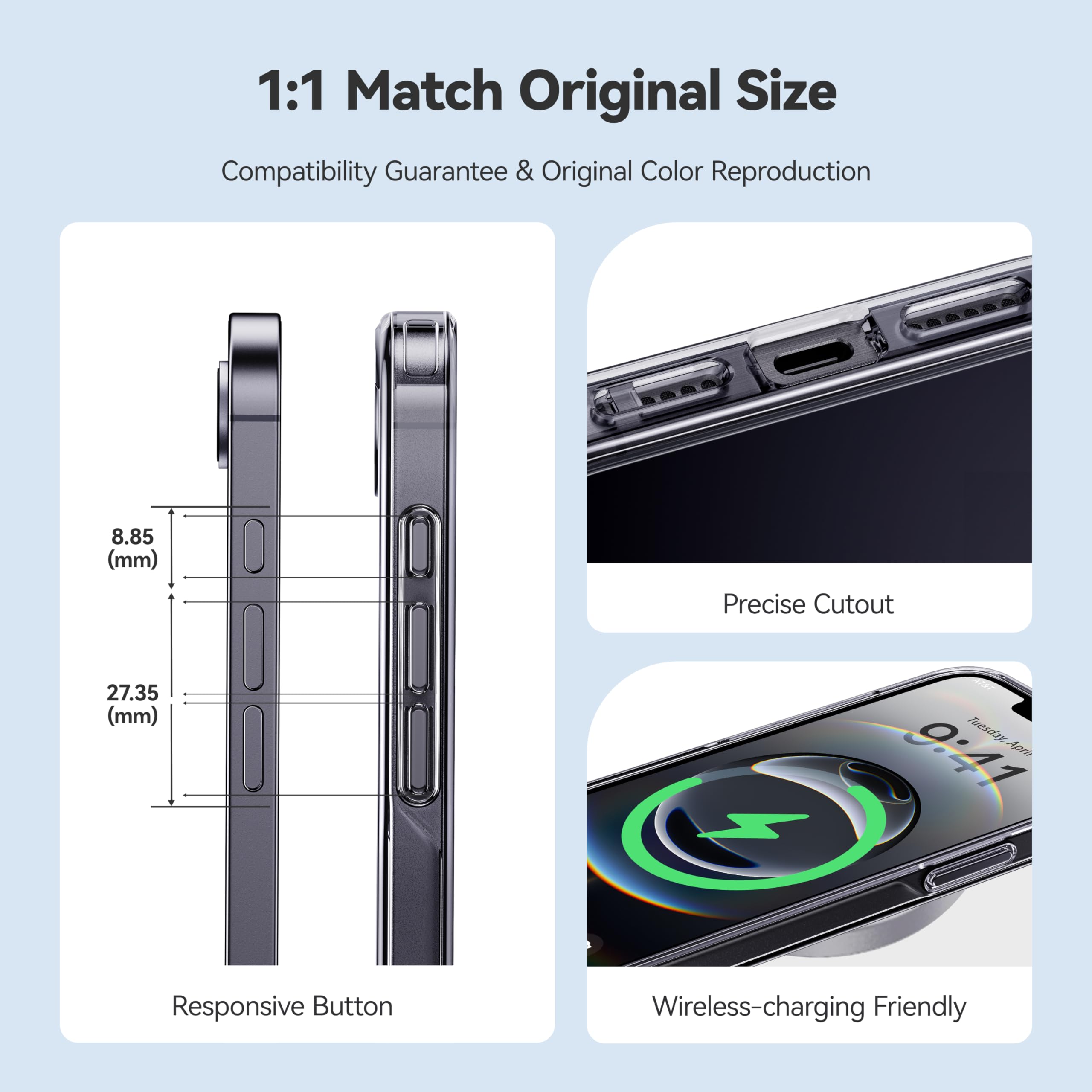 Foto 5 pulgar | Funda De Teléfono Casekoo Para Iphone 16e Crystal Clear 6.1 Pulgadas 2025 - Venta Internacional.