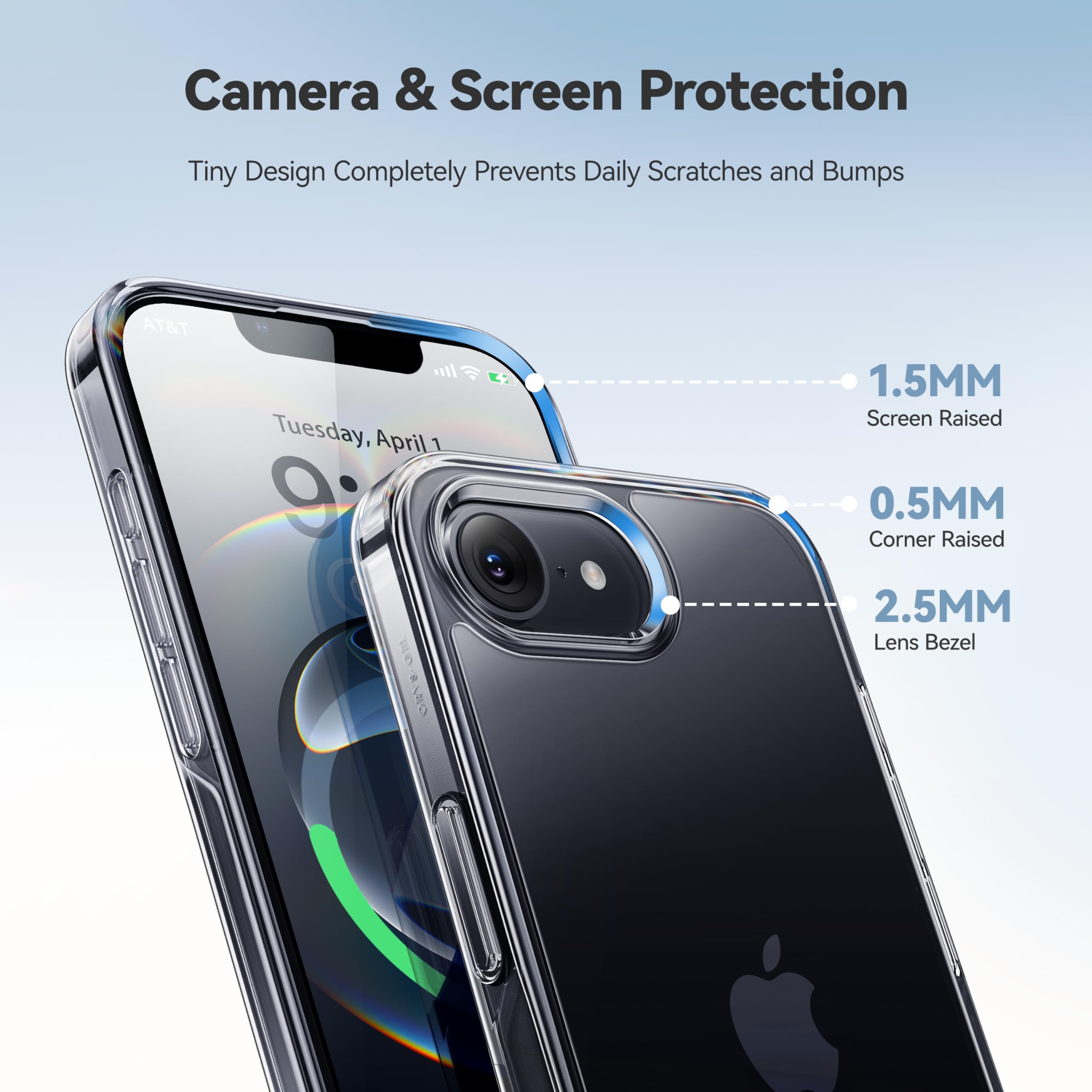 Foto 6 pulgar | Funda De Teléfono Casekoo Para Iphone 16e Crystal Clear 6.1 Pulgadas 2025 - Venta Internacional.