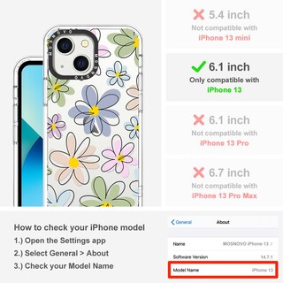 Foto 2 | Funda De Teléfono Mosnovo Para Iphone 13 Buffertech 2m Drop Clear - Venta Internacional.