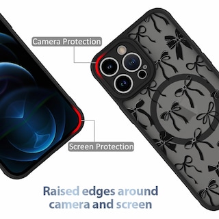 Foto 2 | Funda De Teléfono Aigomara Para Iphone 12 Pro Con Cinta Negra Magsafe - Venta Internacional.