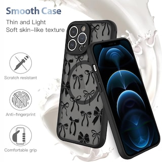 Foto 5 | Funda De Teléfono Aigomara Para Iphone 12 Pro Con Cinta Negra Magsafe - Venta Internacional.