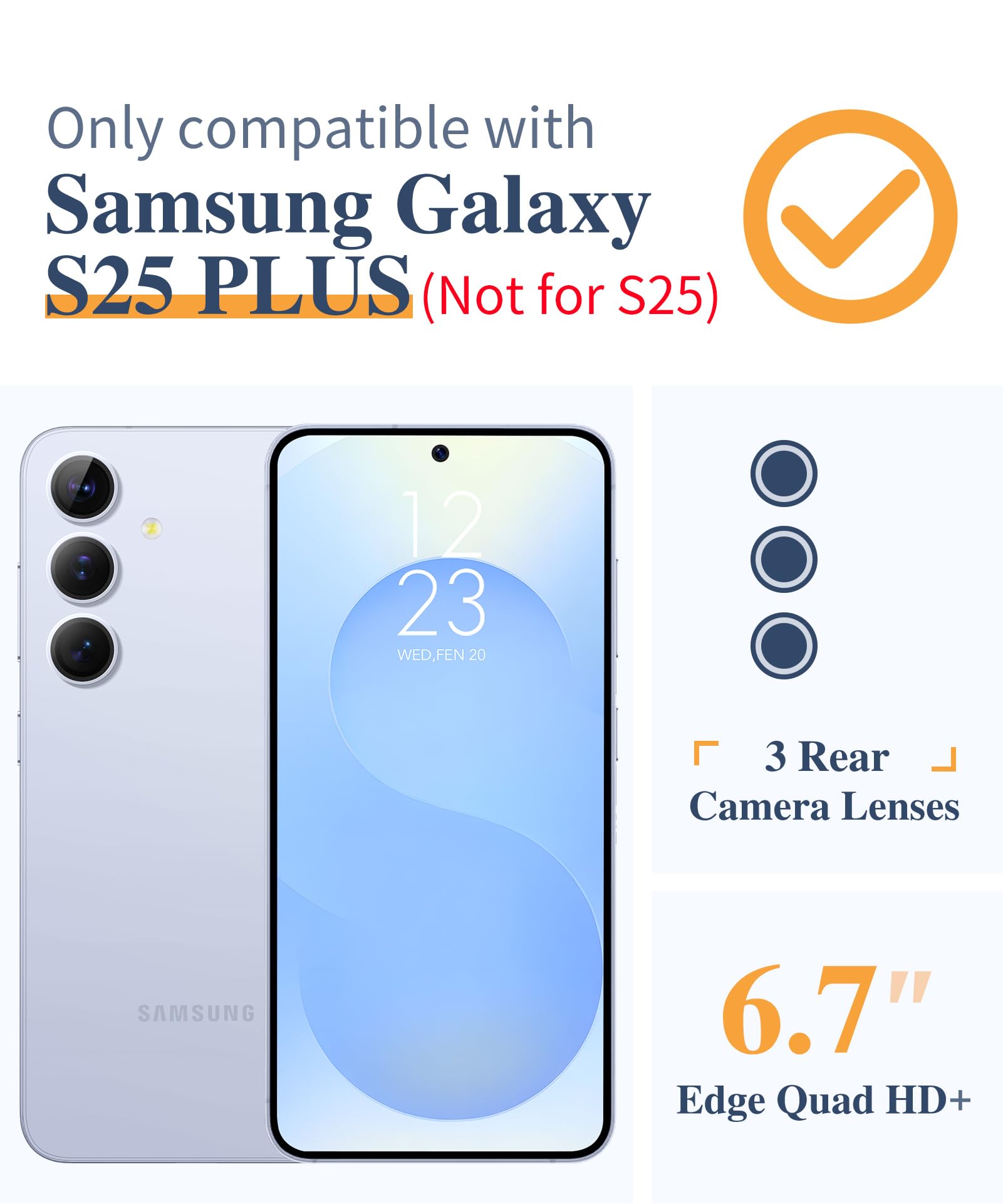 Foto 3 pulgar | Funda De Teléfono Gviewin Para Samsung Galaxy S25 Plus Con Protector - Venta Internacional.