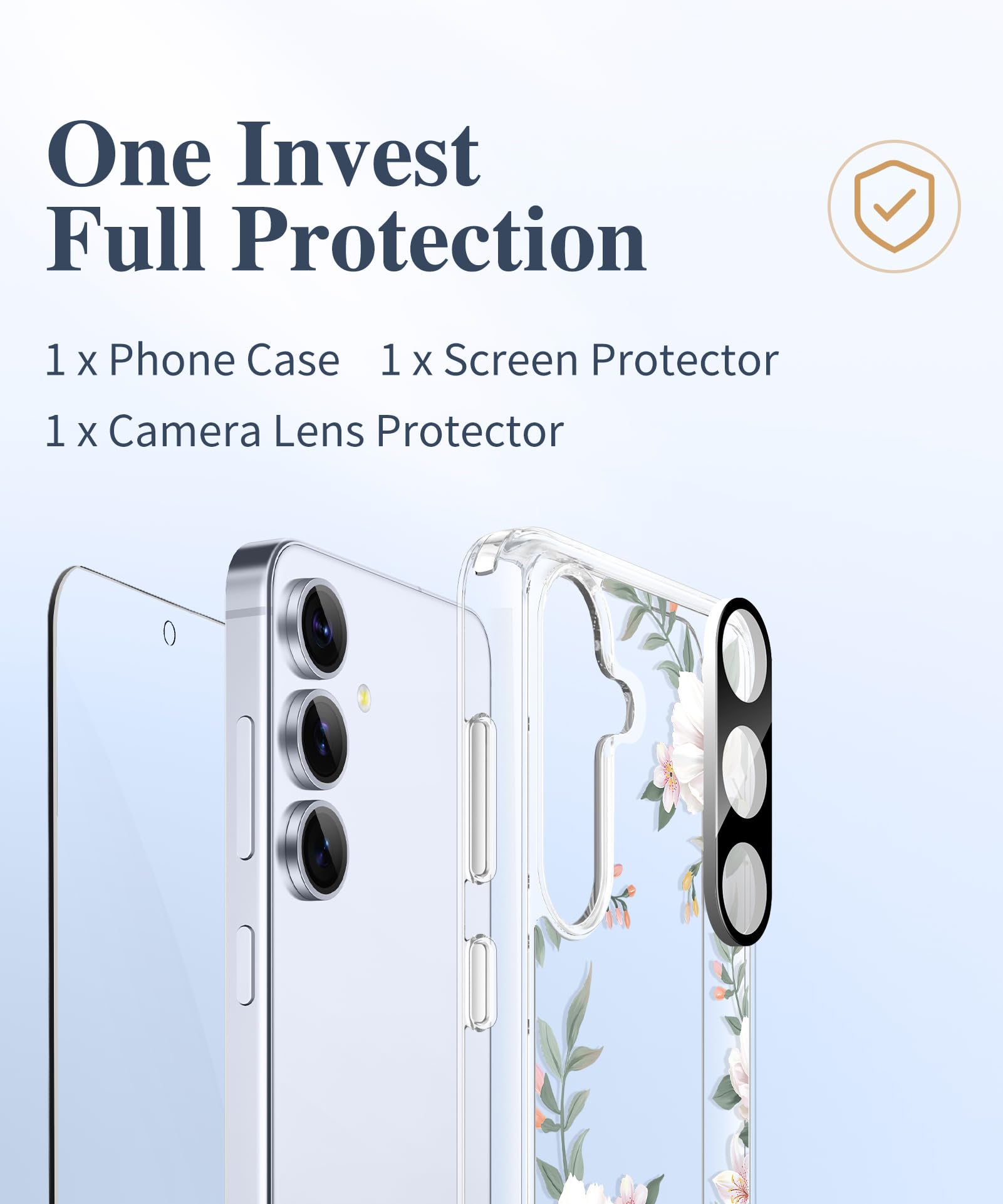 Foto 8 pulgar | Funda De Teléfono Gviewin Para Samsung Galaxy S25 Plus Con Protector - Venta Internacional.